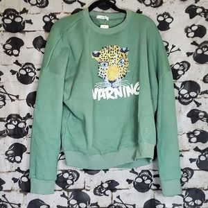 STAR LEOPARD PRINT SWEATSHIRT